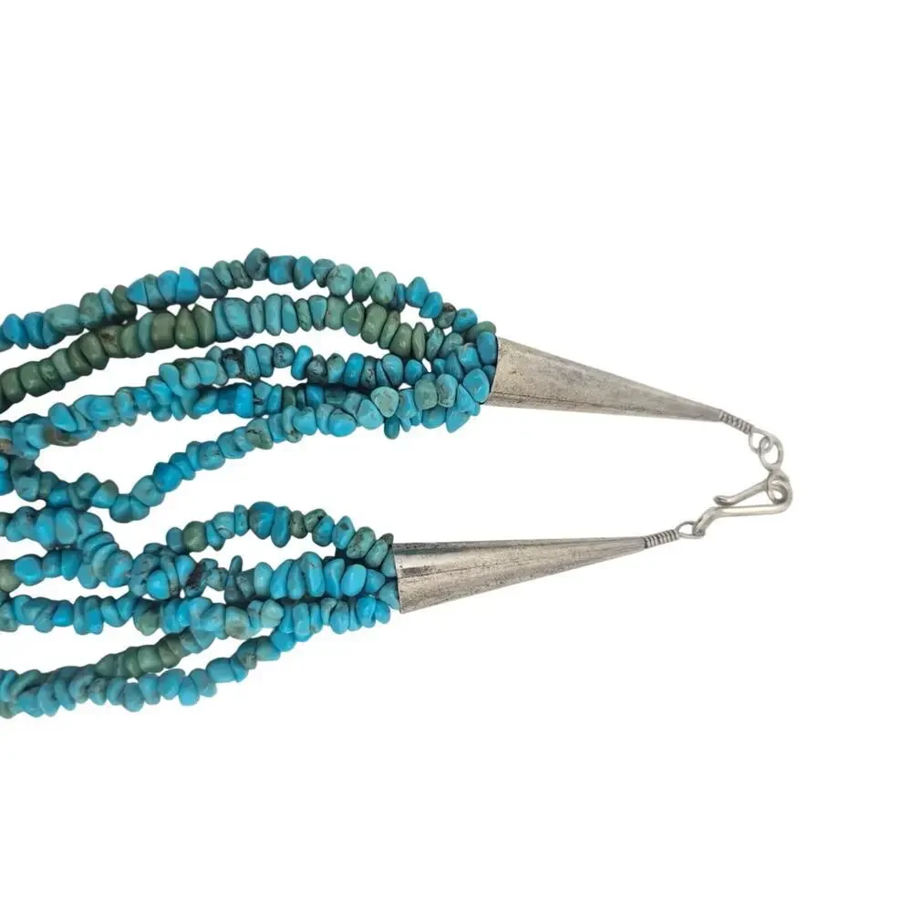 Rare Ray Tracey Knifewing Navajo Sterling Silver Pendant & Turquoise Necklace